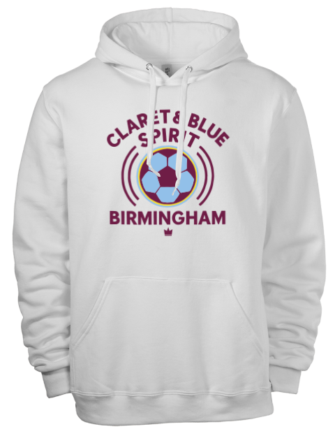 Claret & Blue Soccer Eco Premium Unisex Hooded Sweatshirt | Swagsta