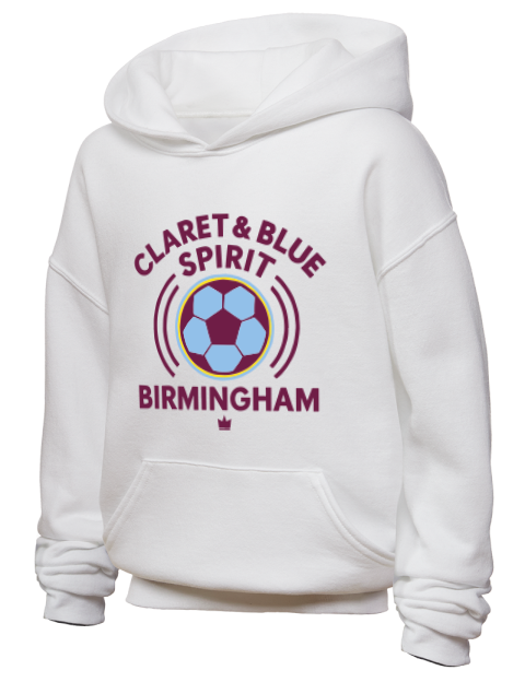 Claret & Blue Soccer Youth Hooded Sweatshirt | Swagsta