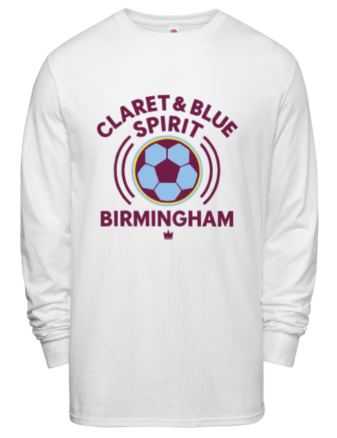 Claret & Blue Soccer Men's Long-Sleeve T-Shirt | Swagsta
