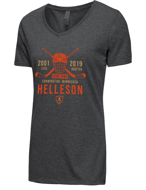 Heritage Drew Helleson Premium Ladies V-Neck T-Shirt | Swagsta