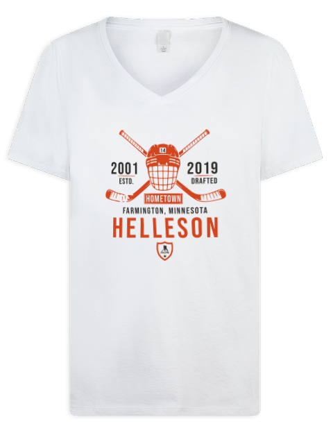 Classic Heritage Drew Helleson Premium Ladies V-Neck T-Shirt | Swagsta