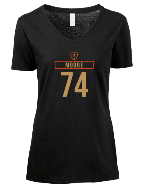 Away Jersey Ian Moore Premium Ladies V-Neck T-Shirt | Swagsta