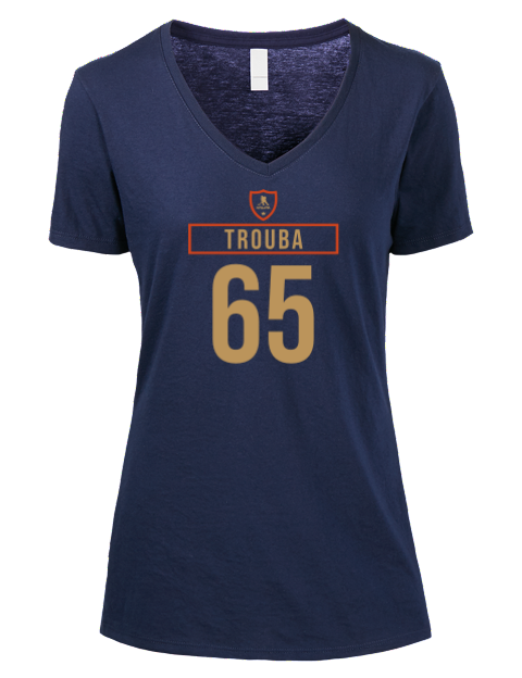 Away Jersey Jacob Trouba Premium Ladies V-Neck T-Shirt | Swagsta