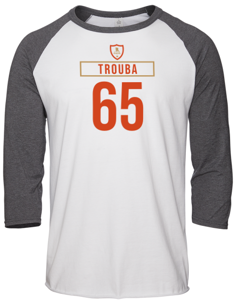 Home Jersey Jacob Trouba Unisex Premium Three-Quarter Raglan T-Shirt | Swagsta