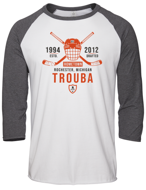 Classic Heritage Jacob Trouba Unisex Premium Three-Quarter Raglan T-Shirt | Swagsta