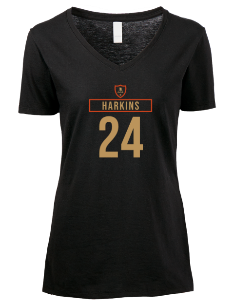 Away Jersey Jansen Harkins Premium Ladies V-Neck T-Shirt | Swagsta