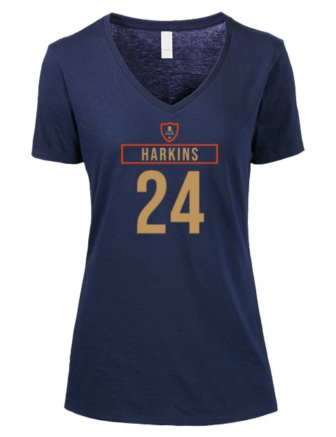 Away Jersey Jansen Harkins Premium Ladies V-Neck T-Shirt | Swagsta