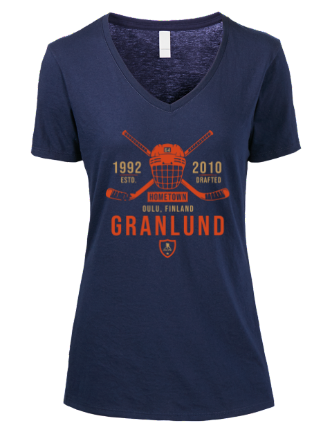 Heritage Mikael Granlund Premium Ladies V-Neck T-Shirt | Swagsta
