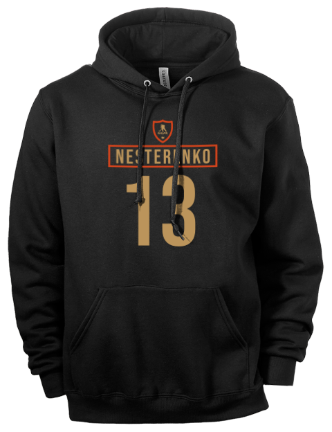 Away Jersey Nikita Nesterenko Eco Premium Unisex Hooded Sweatshirt | Swagsta