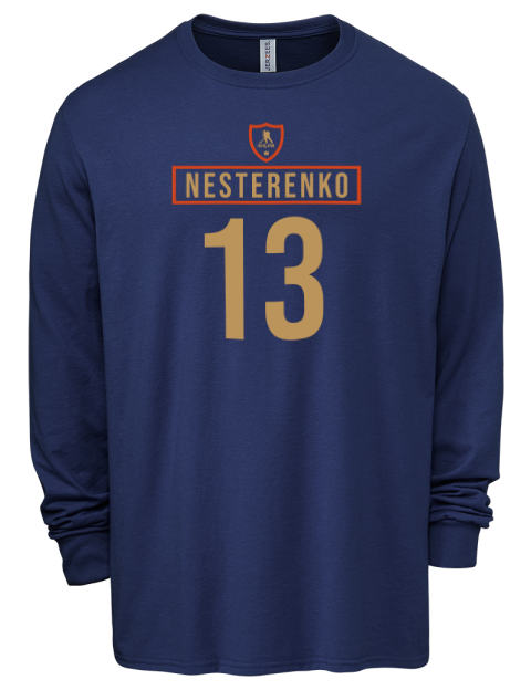 Away Jersey Nikita Nesterenko Men's Premium Blend Long Sleeve-T-Shirt | Swagsta