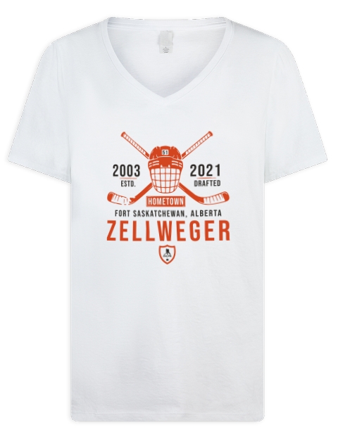 Classic Heritage Olen Zellweger Premium Ladies V-Neck T-Shirt | Swagsta