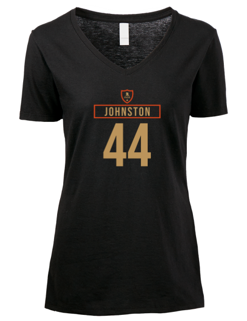Away Jersey Ross Johnston Premium Ladies V-Neck T-Shirt | Swagsta