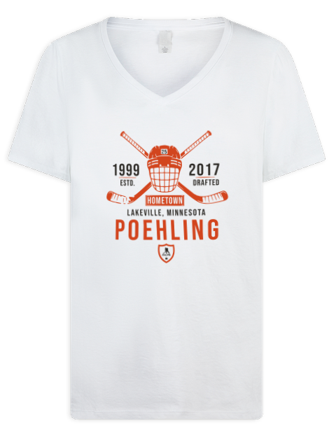 Classic Heritage Ryan Poehling Premium Ladies V-Neck T-Shirt | Swagsta