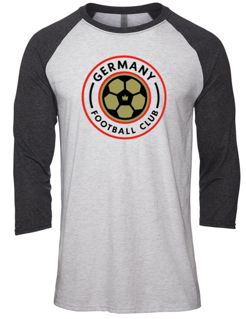 Germany Football Club Soccer Unisex Premium Three-Quarter Raglan T-Shirt | Swagsta