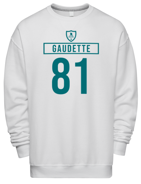 Away Jersey Adam Gaudette Premium Unisex Crewneck Sweatshirt | Swagsta