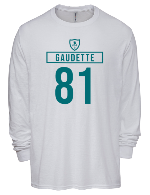 Away Jersey Adam Gaudette Men's Premium Blend Long Sleeve-T-Shirt | Swagsta