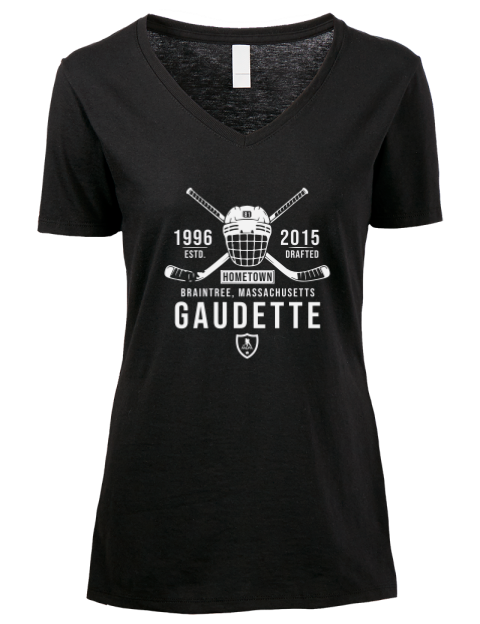Heritage Adam Gaudette Premium Ladies V-Neck T-Shirt | Swagsta
