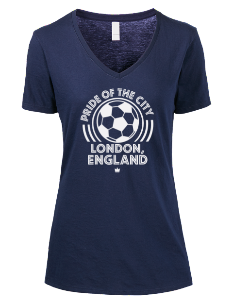 Pride of the City Soccer Premium Ladies V-Neck T-Shirt | Swagsta