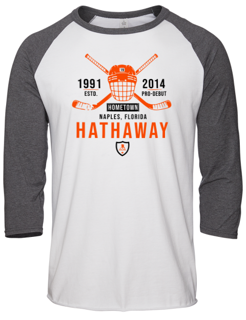 Classic Heritage Garnet Hathaway Unisex Premium Three-Quarter Raglan T-Shirt | Swagsta