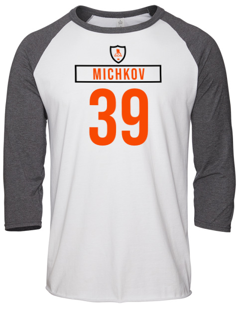 Home Jersey Matvei Michkov Unisex Premium Three-Quarter Raglan T-Shirt | Swagsta