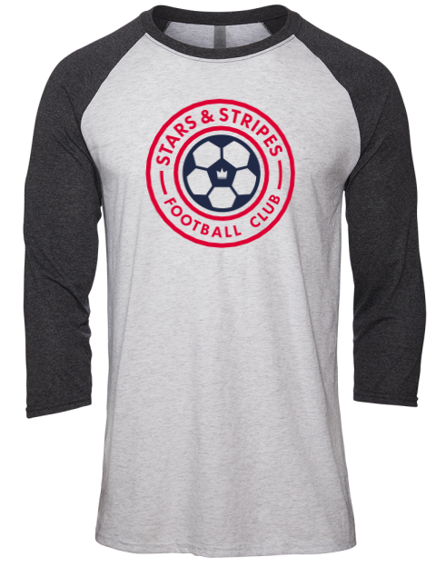Stars & Stripes Soccer Unisex Premium Three-Quarter Raglan T-Shirt | Swagsta