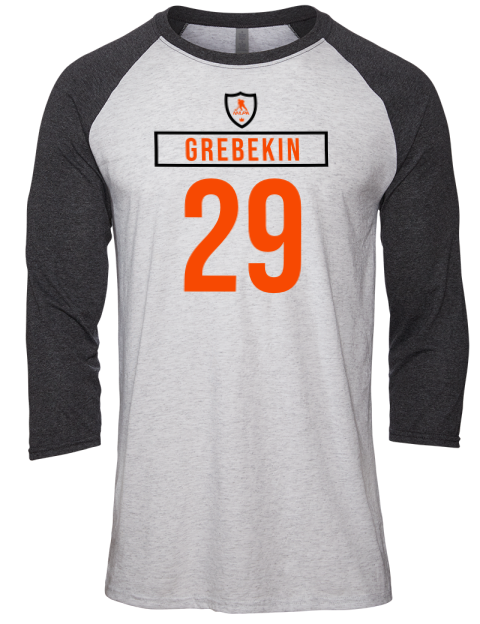 Home Jersey Nikita Grebekin Unisex Premium Three-Quarter Raglan T-Shirt | Swagsta