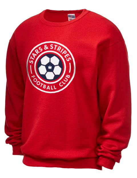Red, White & Blue Soccer Unisex Crewneck Sweatshirt | Swagsta