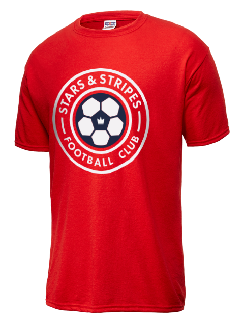 Red, White & Blue Soccer Dri-Power Unisex T-Shirt | Swagsta