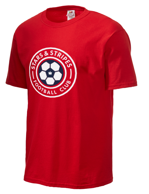 Red, White & Blue Soccer Unisex T-Shirt | Swagsta