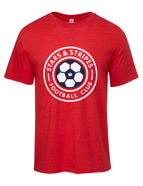 Red, White & Blue Soccer Iconic Men's T-Shirt | Swagsta