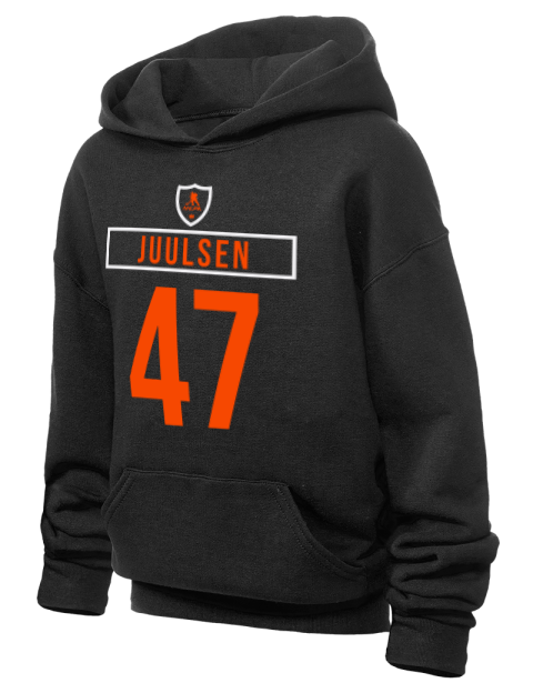 Away Jersey Noah Juulsen Youth Hooded Sweatshirt | Swagsta