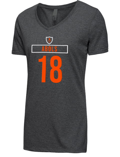 Away Jersey Rodrigo Abols Premium Ladies V-Neck T-Shirt | Swagsta