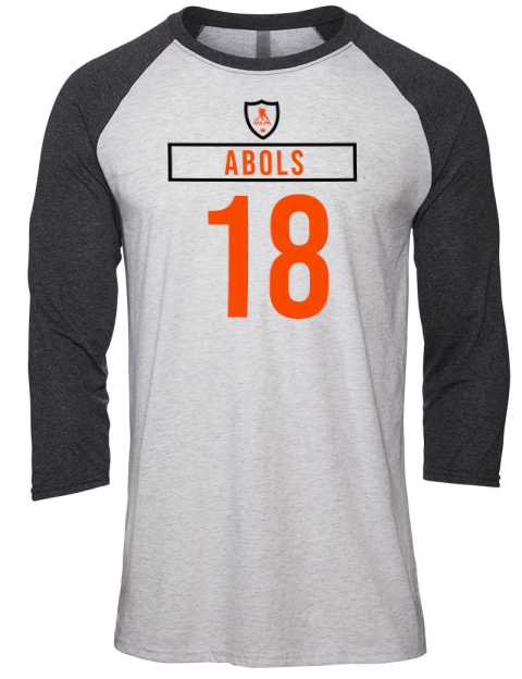 Home Jersey Rodrigo Abols Unisex Premium Three-Quarter Raglan T-Shirt | Swagsta