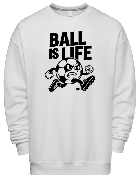 Ball is Life Soccer Premium Unisex Crewneck Sweatshirt | Swagsta