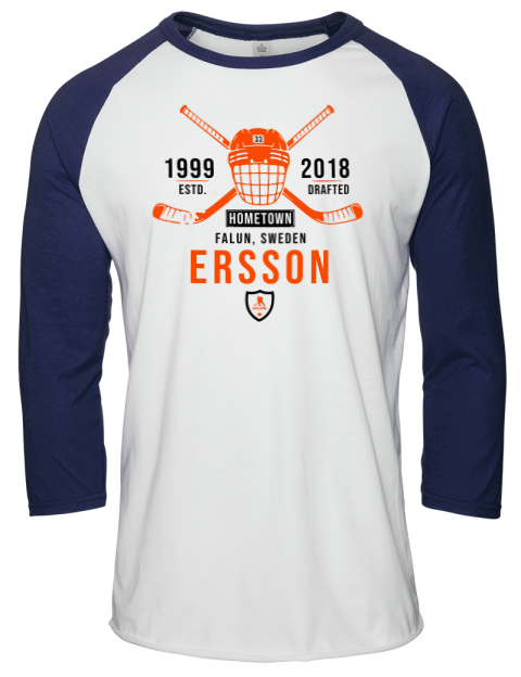 Classic Heritage Samuel Ersson Unisex Premium Three-Quarter Raglan T-Shirt | Swagsta