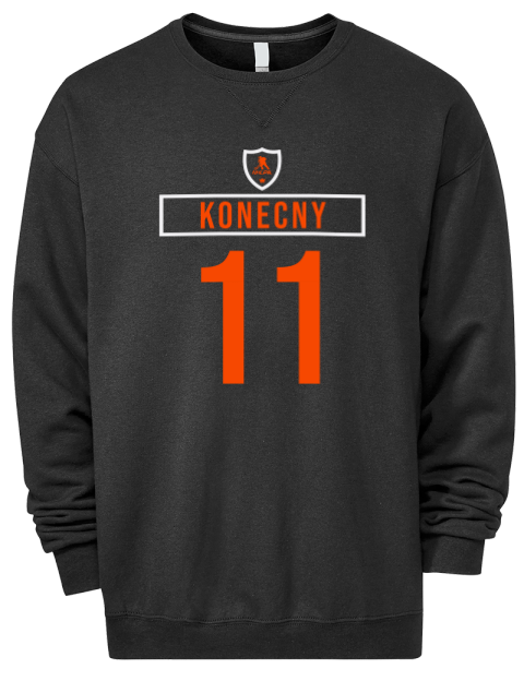 Away Jersey Travis Konecny Premium Unisex Crewneck Sweatshirt | Swagsta