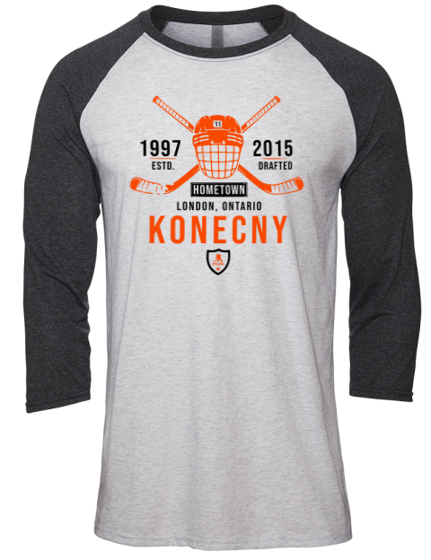 Classic Heritage Travis Konecny Unisex Premium Three-Quarter Raglan T-Shirt | Swagsta
