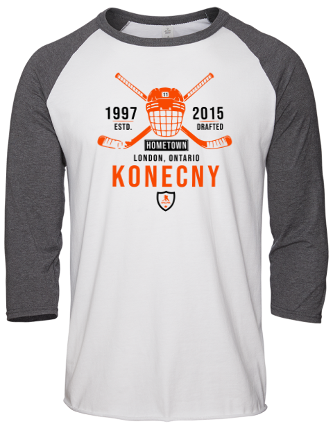 Classic Heritage Travis Konecny Unisex Premium Three-Quarter Raglan T-Shirt | Swagsta