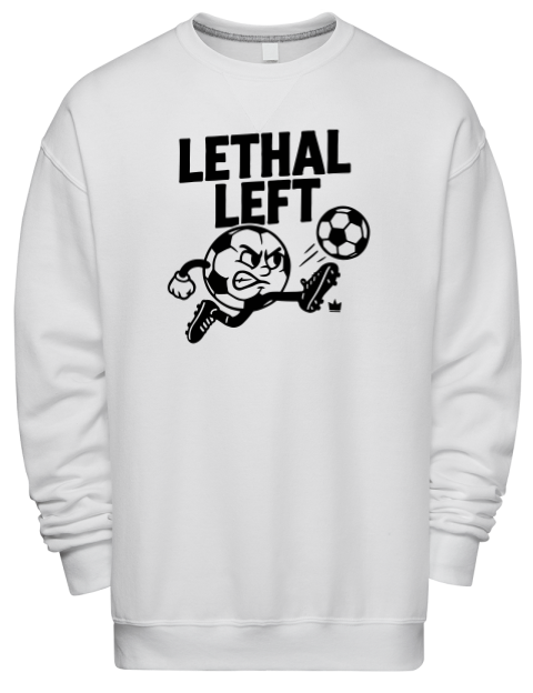 Lethal Left Soccer Premium Unisex Crewneck Sweatshirt | Swagsta
