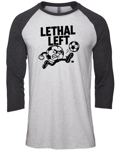 Lethal Left Soccer Unisex Premium Three-Quarter Raglan T-Shirt | Swagsta