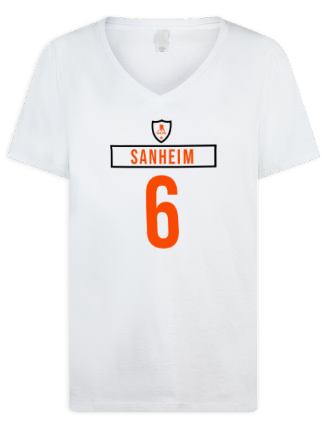 Home Jersey Travis Sanheim Premium Ladies V-Neck T-Shirt | Swagsta