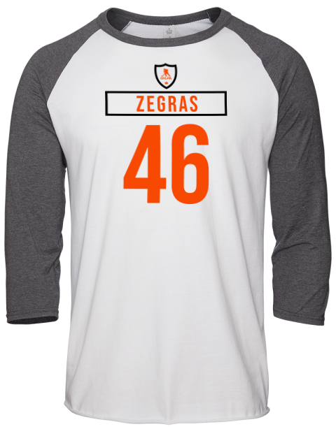 Home Jersey Trevor Zegras Unisex Premium Three-Quarter Raglan T-Shirt | Swagsta