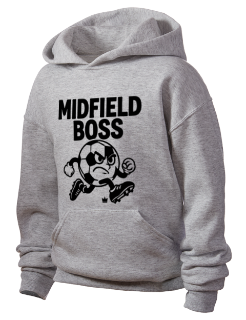 Midfield Boss Soccer Youth Hooded Sweatshirt | Swagsta
