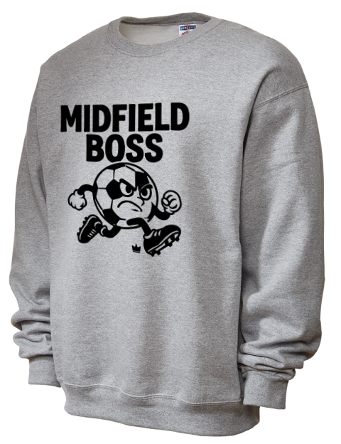 Midfield Boss Soccer Unisex Crewneck Sweatshirt | Swagsta