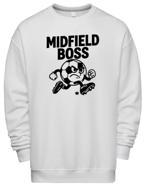 Midfield Boss Soccer Premium Unisex Crewneck Sweatshirt | Swagsta