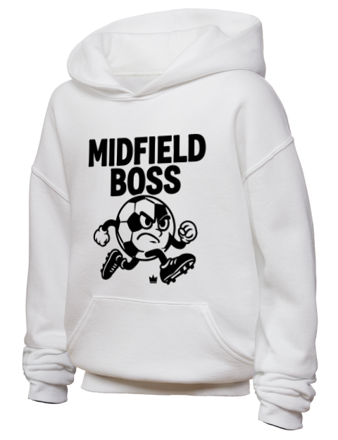 Midfield Boss Soccer Youth Hooded Sweatshirt | Swagsta