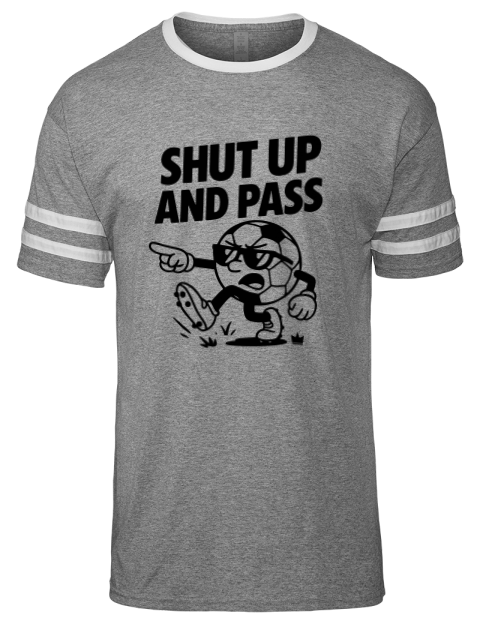 Shut up and Pass Soccer Men's Tri-Blend T-Shirt | Swagsta