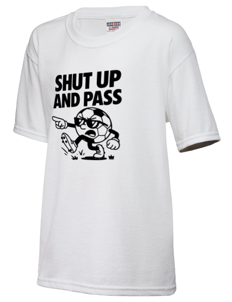 Shut up and Pass Soccer Youth T-Shirt | Swagsta