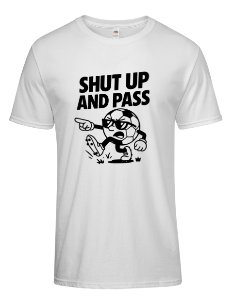 Shut up and Pass Soccer Men's Premium T-Shirt | Swagsta