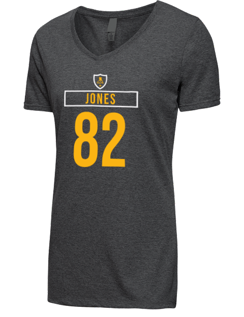 Away Jersey Caleb Jones Premium Ladies V-Neck T-Shirt | Swagsta